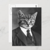 Carte postale Gentleman Chat #1 (Devant / Derrière)