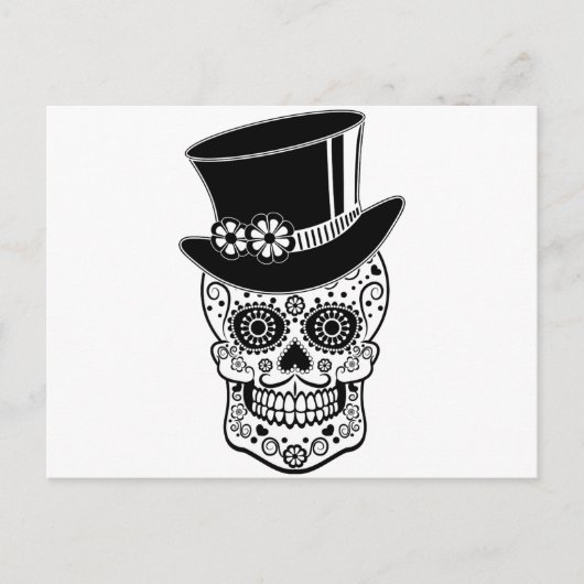 Carte Postale Gentleman Sugar Skull (Devant)
