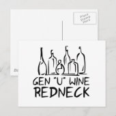 Carte Postale Genuine Gen*U*Wine Redneck (Devant / Derrière)