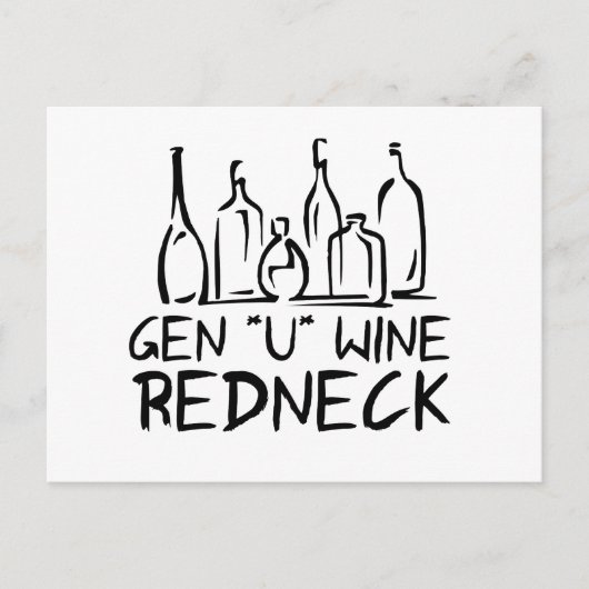 Carte Postale Genuine Gen*U*Wine Redneck (Devant)