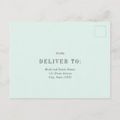 Carte Postale Geo Frame Wedding RSVP Réponse Card (Dos)