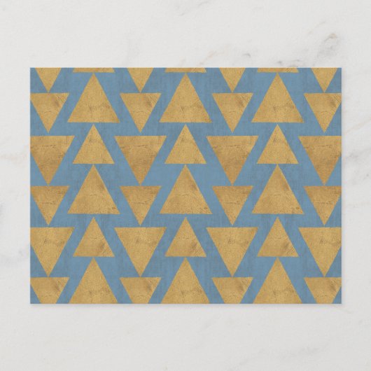 Carte Postale Geo Step extérieur | Motif Gold & Blue (Devant)