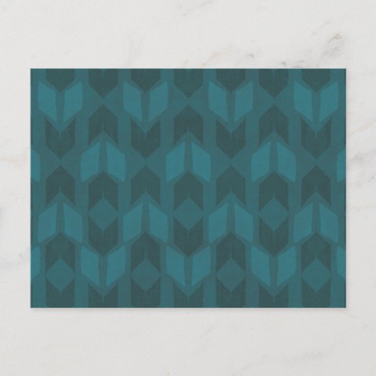 Carte Postale Geo Step extérieur | Motif Turquoise foncé (Devant)