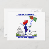 Carte Postale Geocaching U Turn King (Devant / Derrière)