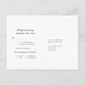 Carte Postale Géode aquarelle Moderne Calligraphie Mariage RSVP (Dos)