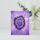 Carte Postale Géode d'agate violet tombé (Debout devant)