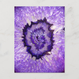 Carte Postale Géode d'agate violet tombé