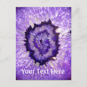 Carte Postale Géode d'agate violet tombé