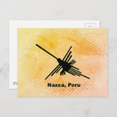 Carte Postale Géoglyphe de colibri de Nazca, Pérou (Devant / Derrière)