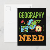 Carte Postale Géographie Nerd (Devant / Derrière)