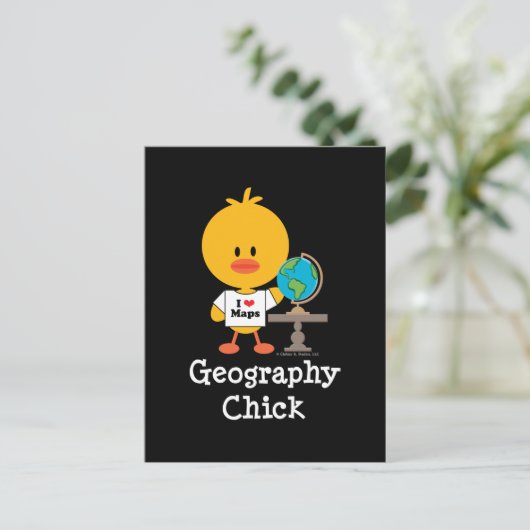 Carte postale Geography Chick (Debout devant)