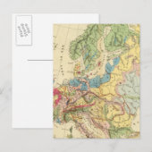 Carte Postale Géological Map of Europe (Devant / Derrière)