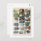 Carte Postale Géologie des roches minérales vintages (Devant / Derrière)