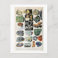 Géologie des roches minérales vintages