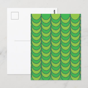 Carte Postale Geometric Green Demi-Cercle Géométrique