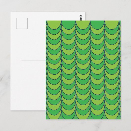 Carte Postale Geometric Green Demi-Cercle Géométrique (Devant / Derrière)