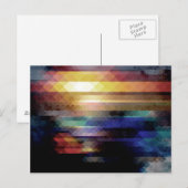 Carte Postale Géométrie Abstraite des couleurs (Devant / Derrière)