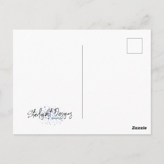 Carte Postale Géométrie bleue (Dos)