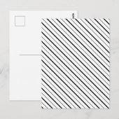Carte Postale Géométrie de ligne noire simple (Devant / Derrière)