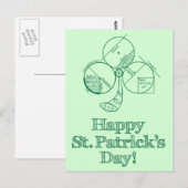 Carte Postale Géométrie du jour Saint Patrick (Devant / Derrière)