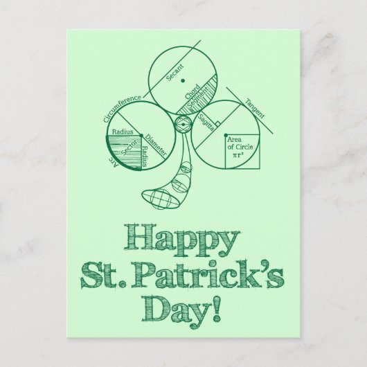 Carte Postale Géométrie du jour Saint Patrick (Devant)