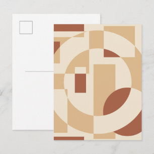 Carte Postale Géométrie en terre cuite Motif sans couture