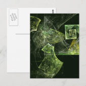 Carte Postale Géométrie Fractale de Lumière Abstraite Équilibre (Devant / Derrière)