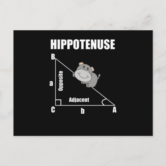 Carte Postale Géométrie nerd Hippotenuse Hypotenuse Mathématique (Devant)