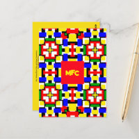 Géométrie rouge, jaune, noir, bleu et vert