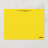 Carte Postale Géométrie rouge, jaune, noir, bleu et vert (Dos)