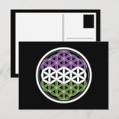 Carte Postale géométrie sacrée genreQueer (Devant / Derrière)