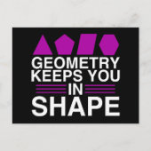 Carte Postale Géométrie Vous maintient dans Forme Math Pun Joke (Devant)