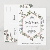 Carte Postale Géométrique botanique simple | Réunion familiale (Devant / Derrière)