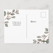 Carte Postale Géométrique botanique simple | Réunion familiale (Dos)