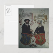 Carte Postale Georg Fugger son épouse Regina Imhoff, 'Geheim (Devant / Derrière)