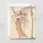 Carte Postale George Barbier Afternoon Play Dress (Devant / Derrière)