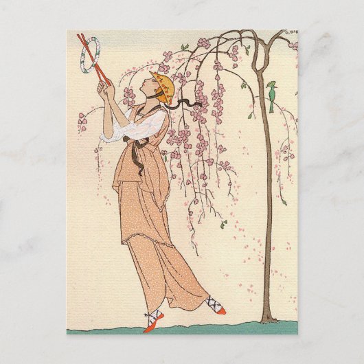 Carte Postale George Barbier Afternoon Play Dress (Devant)