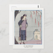 Carte Postale George Barbier, Art déco (Devant / Derrière)