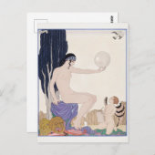 Carte Postale George Barbier, Art déco (Devant / Derrière)