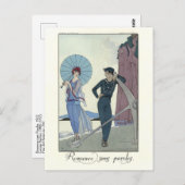 Carte Postale George Barbier Romance Sans Mots Plaque De Mode (Devant / Derrière)