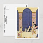 Carte postale George Barbier Vintage (Devant / Derrière)