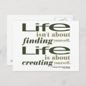 Carte Postale George Bernard Shaw Citation (Devant / Derrière)