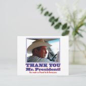Carte Postale George Bush/Merci ! (Debout devant)