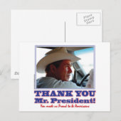 Carte Postale George Bush/Merci ! (Devant / Derrière)