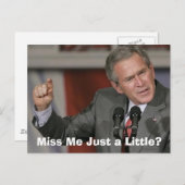 Carte Postale George Bush/Mlle Me Un Peu ? (Devant / Derrière)