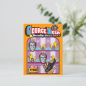 Carte Postale George Bush - Reporter Shoe Throw Attack ! (Debout devant)