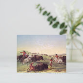 Carte Postale George Catlin - chasse de Buffalo (Debout devant)