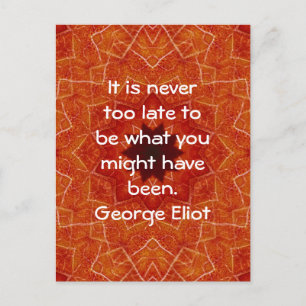 Carte Postale George Eliot Citation motivationnelle inspirante