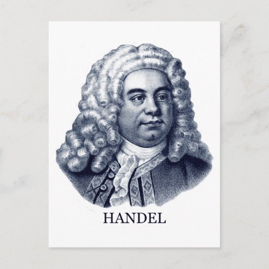 Carte Postale George Frideric Handel, bleu (Devant)