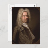 Carte Postale George Frideric Hanel par Balthasar Denner (Devant / Derrière)